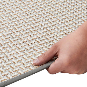 2 Pack Woven Bordered Machine Washable Accent Area Rug & Runner