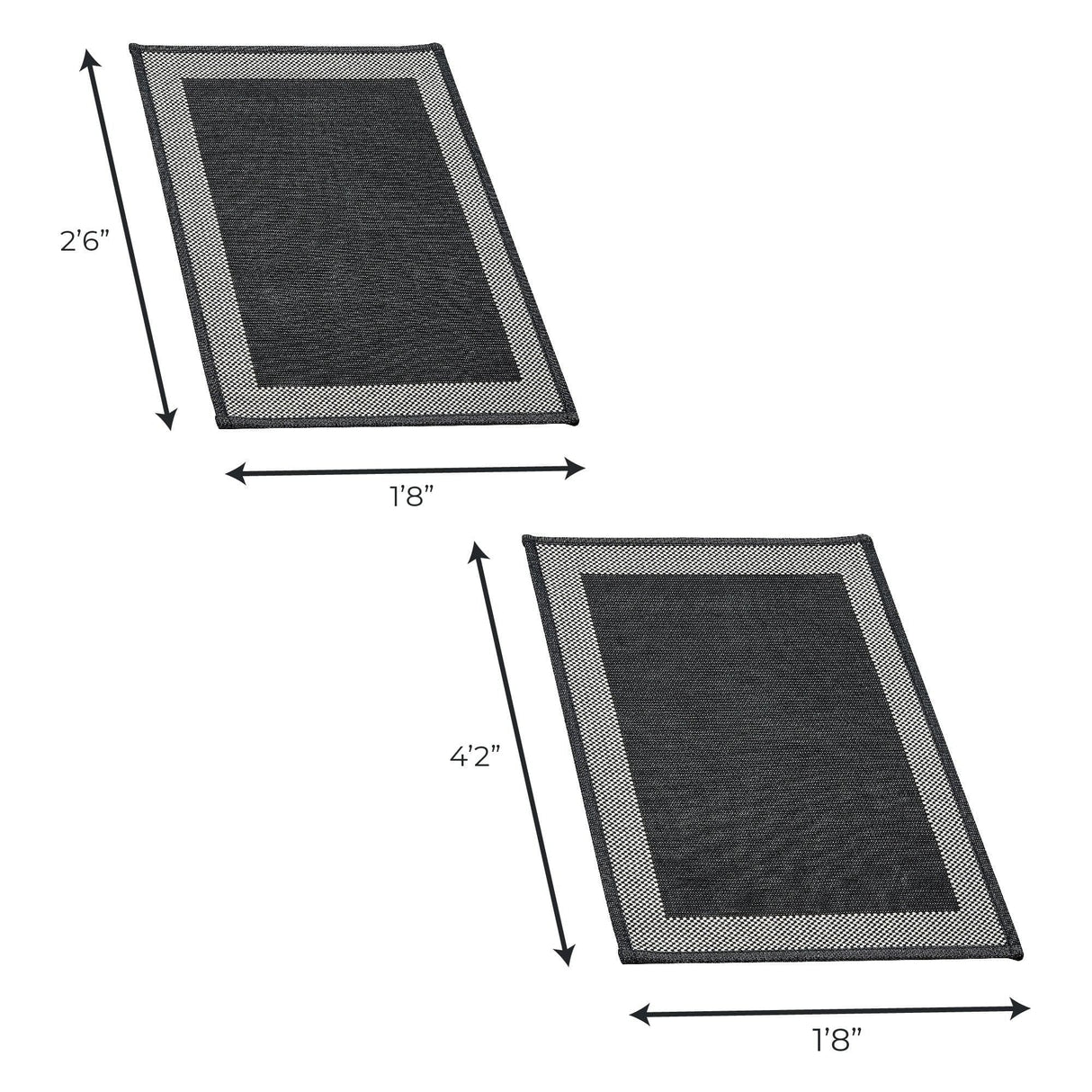 greatbayhome Rugs 2 Pack Woven Textured Machine Washable Accent Area Rug & Runner - Marlena Collection 2 Pack Woven Textured Machine Washable Accent Area Rug & Runner | Marlena Collection by Great Bay Home