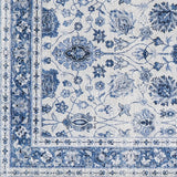 greatbayhome Rugs 3’ x 5’ / Blue Floral Machine Washable Accent Area Rug & Runner - Matra Collection Floral Washable Accent Area Rug 3' x 5' | Matra Collection by Great Bay Home