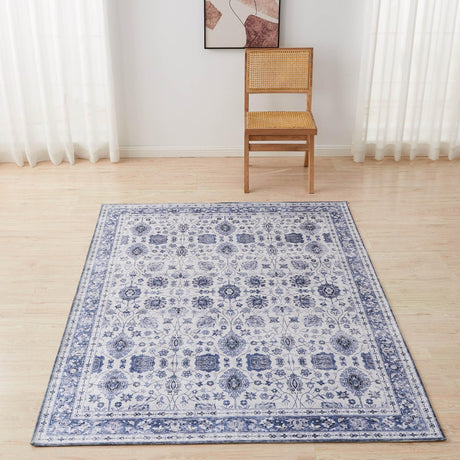 Floral-Machine-Washable-Accent-Area-Rug-5'-x-7'-Matra-Collection-Rugs