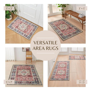 Medallion Machine Washable Accent Runner 24 x 7 - Nava Collection