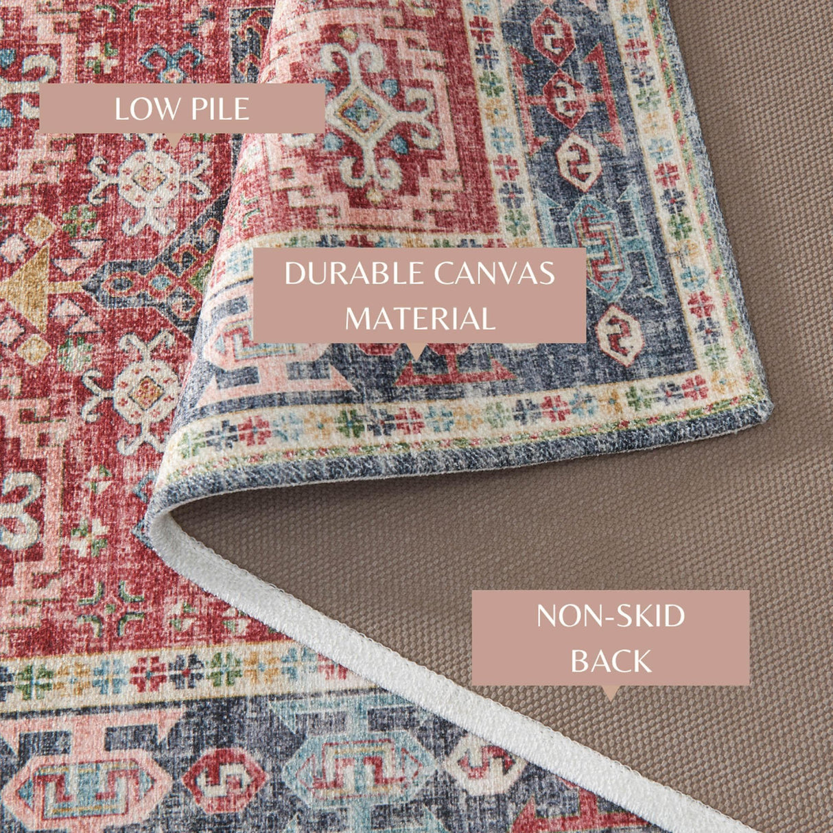 Medallion Machine Washable Accent Runner 2'4" x 7' - Nava Collection