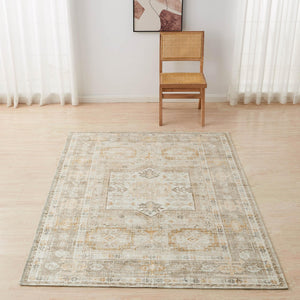 Medallion Machine Washable Accent Area Rug 5 x 7 - Nava Collection
