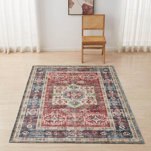 Medallion Machine Washable Accent Area Rug 5 x 7 - Nava Collection