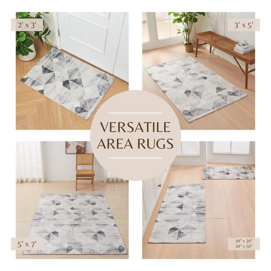 Modern Geometric Machine Washable Accent Rug 2' x 3' - Cordoba Collection