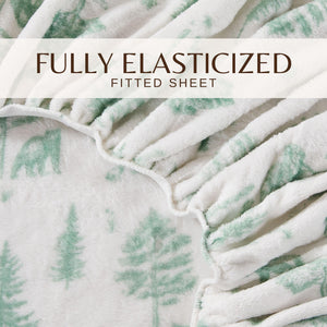 4-Piece Printed Plush Sheet Set - Velvet Luxe Collection