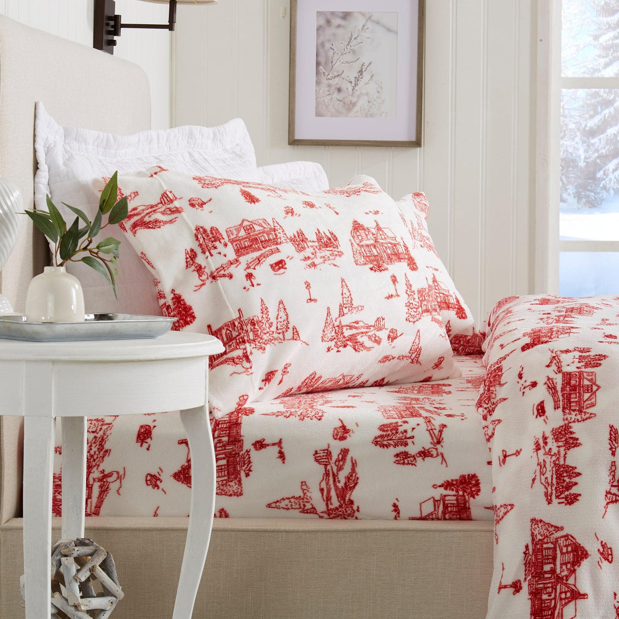 4-Piece Printed Plush Sheet - Velvet Luxe Collection