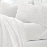 4-Piece Solid Plush Sheet - Velvet Luxe Collection