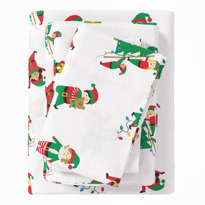 4-Piece Turkish Cotton Christmas Flannel Sheet - Whittaker Collection