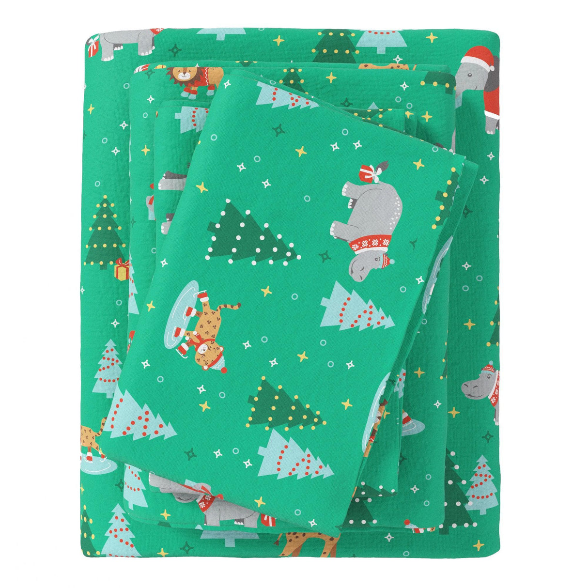 4-Piece Turkish Cotton Christmas Flannel Sheet - Whittaker Collection