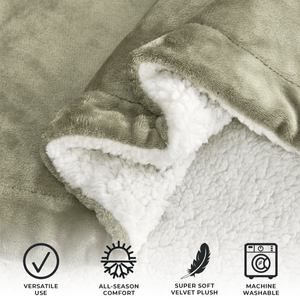Velvet Plush Sherpa Luxury Bed Blanket - Kinsley Collection