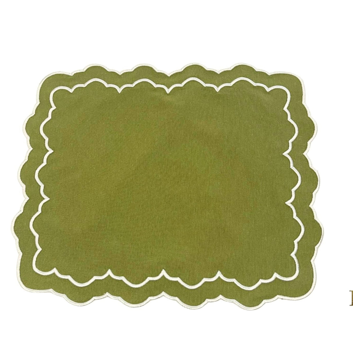 Elara Green Rectangle Fabric Placemat