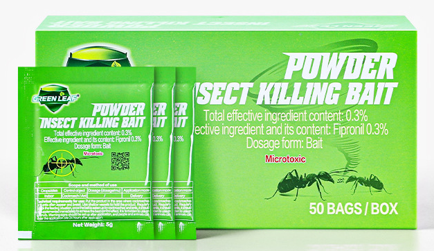 Green Leaf Cockroach & Ant Killer Bait Powder 5g – 50 Bags | Fipronil