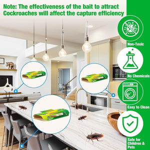 Green Killer Cockroach Trap - Sticky Glue Traps 10pcs – Roach & Flea Catcher