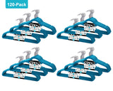 120 Pack of Premium Velvet Non-Slip Hangers with 360 Degree Rotatable Hook