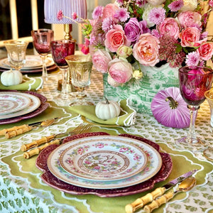 Elara Green Rectangle Fabric Placemat & Napkin Set