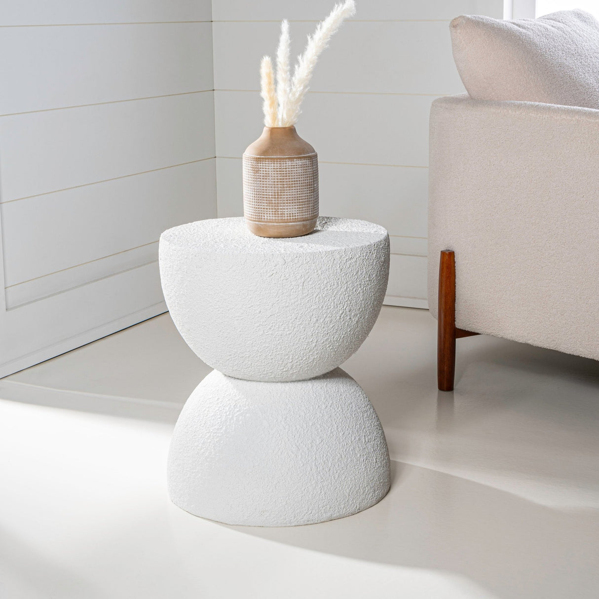 Greta mid - century modern drum indoor/outdoor accent table - Tuesday Morning - Outdoor Tables