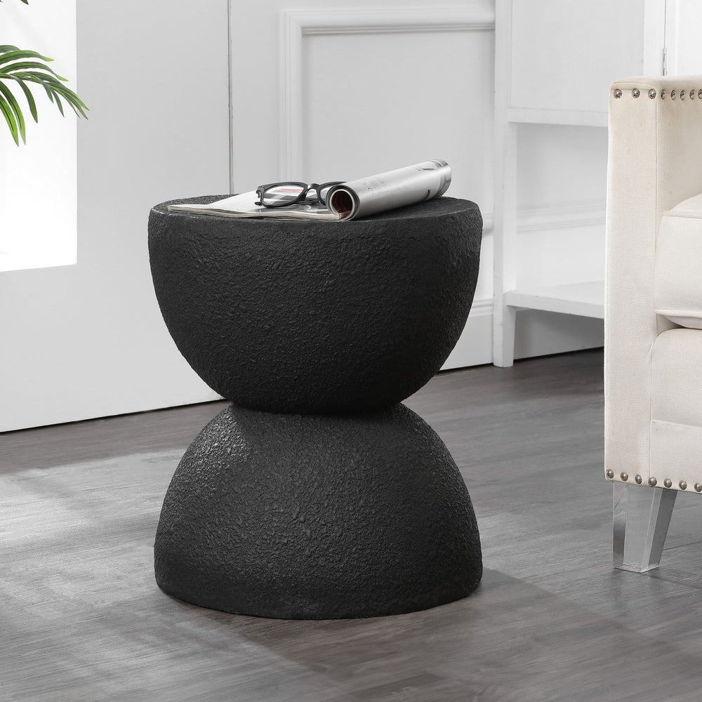 Greta-mid-century-modern-drum-indoor/outdoor-accent-table-Outdoor-Tables