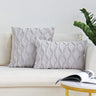 Pack of 2 bundle One 18"x18" with a matching color of one 12"x20" Square and rectangle combo set throw pillow covers with inserts