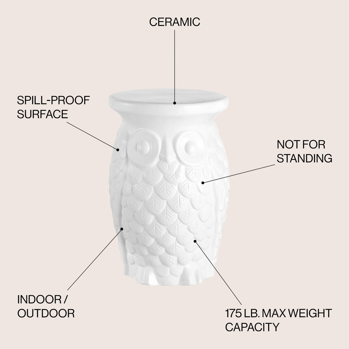 Groovy ceramic garden stool - Tuesday Morning - Outdoor Tables