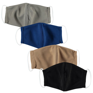 6-Pack: Men's Reusable Machine Washable Masks Mystery (3 Solid + 3 Prints)