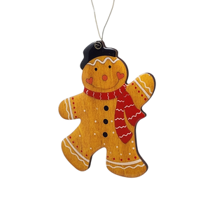 Gingerbread Man Ornament in Tophat