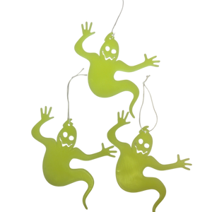 Glow In The Dark Halloween Hanging Ghost - Set of 3