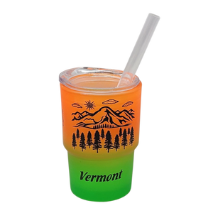 Vermont Green Mountains Glass 2oz Shooter -  Indigo Twilight