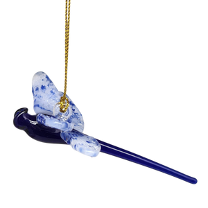 Egyptian Glass Dragonfly Ornament - Blue