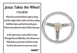 Jesus Takes the Wheel Charm