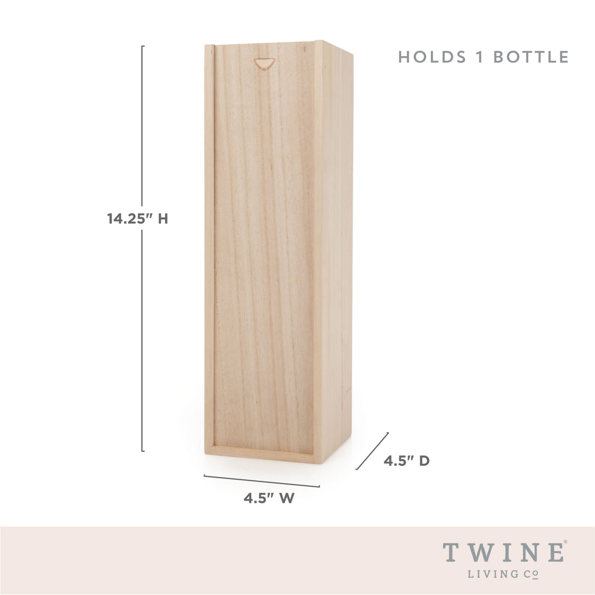 1-bottle wooden wine box by twine®