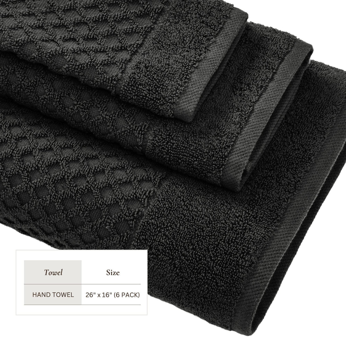 Cotton diamond waffle weave bath towel set - grayson collection