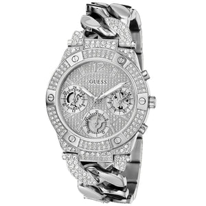 Guess Women's Trend Silver Tone Multi-function