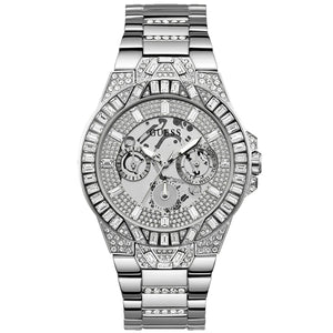 Guess Men's Trend Silver Tone Multi-function