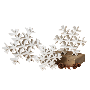 Wood Tabletop Snowflake -