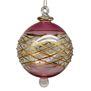 Crossed Lattice Stipple Ball - Pink