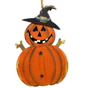 Jack The Pumpkin Stack  Wooden Ornament