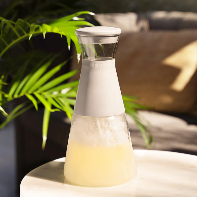 Glass-FREEZE™-Carafe-–-27-oz-Insulated-Glass-Pitcher-with-Cooling-Gel-and-Lid-(Grey)-Serveware-Accessories