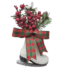 Floral Ice Skate Ornament -
