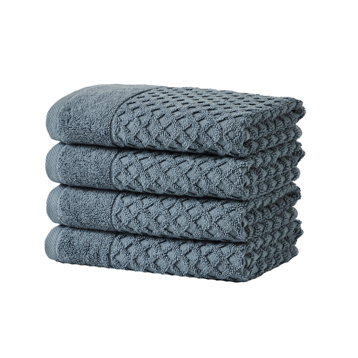 Cotton diamond waffle weave bath towel set - grayson collection