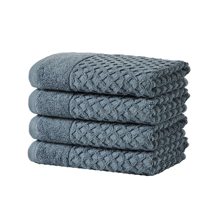 Cotton diamond waffle weave bath towel set - grayson collection