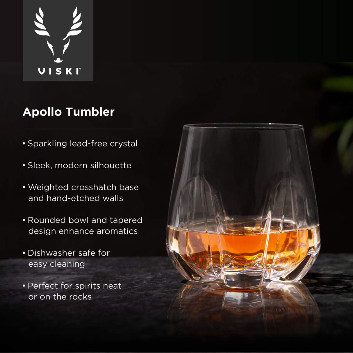Apollo crystal whiskey tumbler viski®