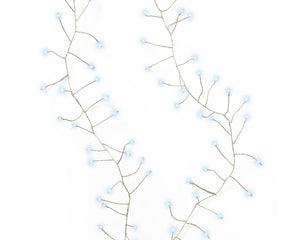 Compact Micro Garland String Lights - 100 LED - Cool White - Silver Wire