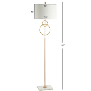 Haines modern circle marble/metal led floor lamp - Tuesday Morning - Floor Lamps