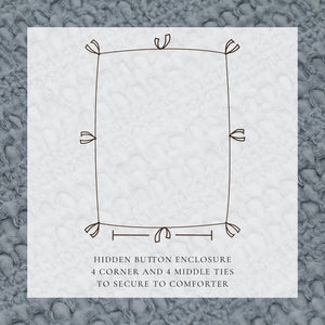 100% Cotton Waffle Weave Duvet Set - Mattea Collection