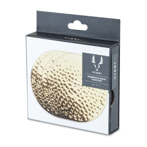 Hammered Brass Coasters by Viski® - Tuesday Morning - Coasters