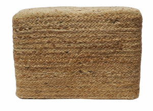 Modern Style Gold Hand Braided boho Jute Pouf