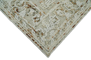 Hand Tufted 5x8 Brown and Beige Wool Textured Loop Area Rug