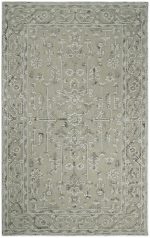 Beige Modern Style Hand Tufted Wool Textured Loop 5x8 Area Rug