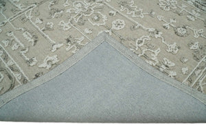 Beige Modern Style Hand Tufted Wool Textured Loop 5x8 Area Rug